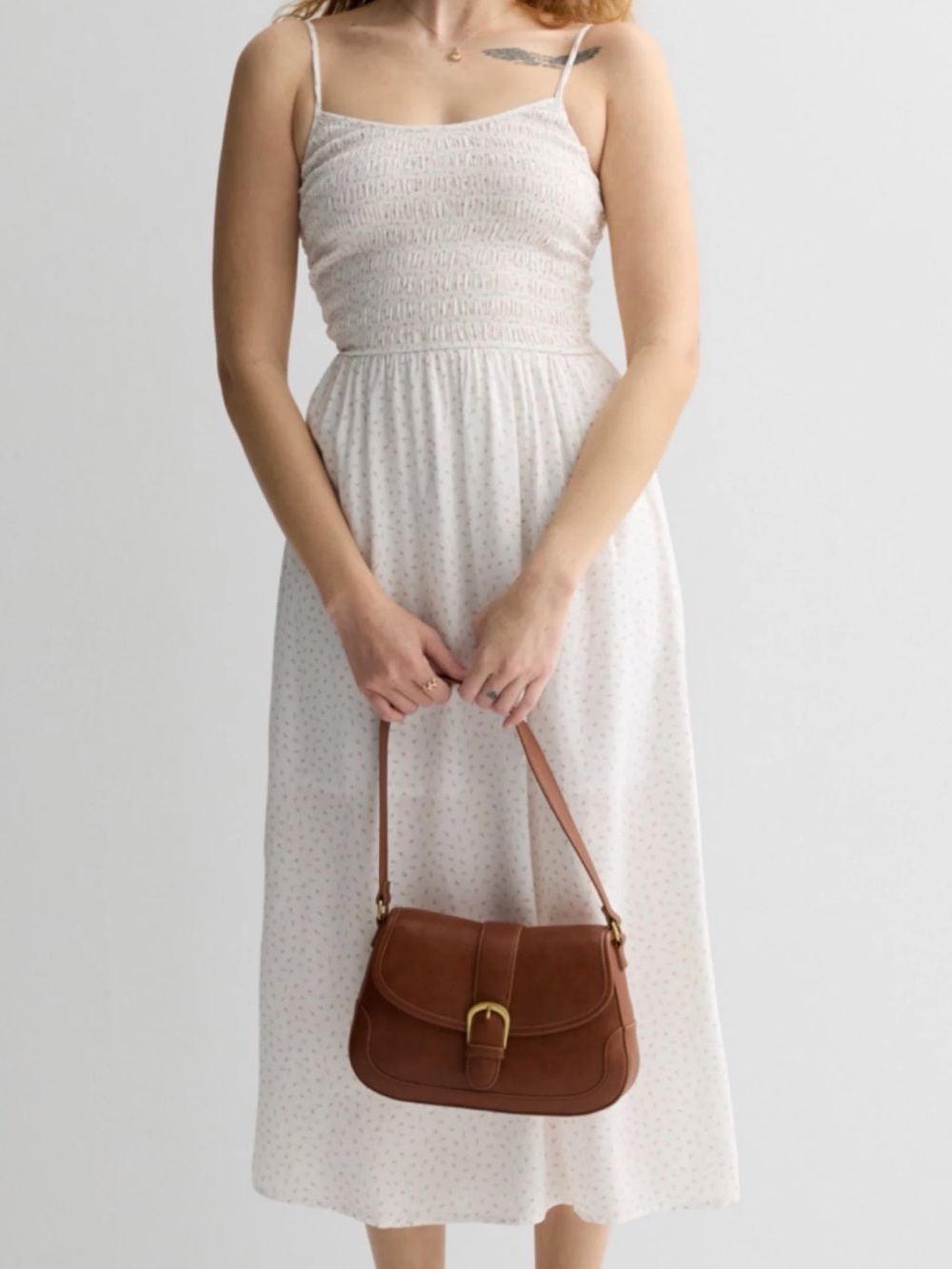 Kohl's  Smocked Midi Dress with Adjustable Spaghetti Straps